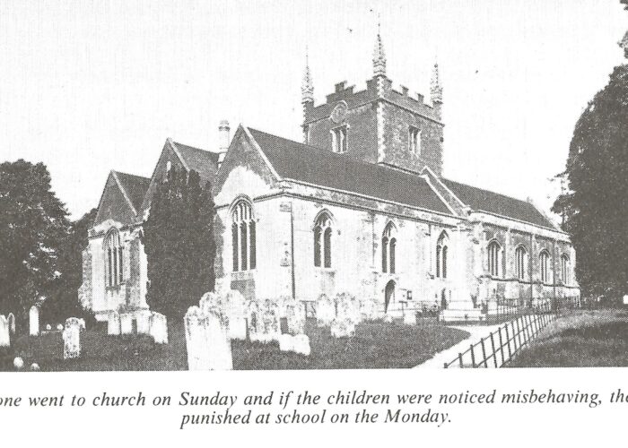 Historical photo of St Marys Church in Old Basing