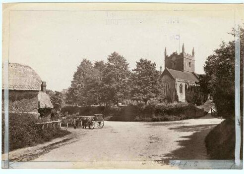 Historical photo of St Marys Church in Old Basing